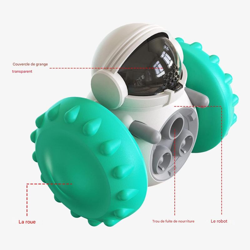 FurryFusion Jouet distributeur de nourriture pour chien et chat