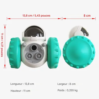 FurryFusion Jouet distributeur de nourriture pour chien et chat