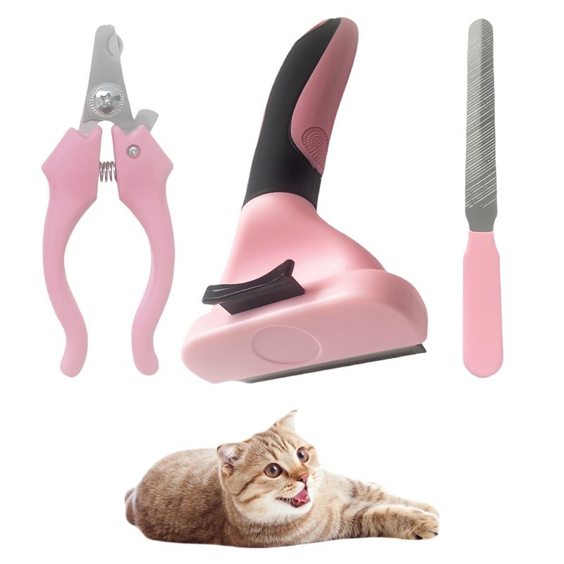 FurryFusion - Kit d'Outils de Beauté pour Animaux (3 Pièces)