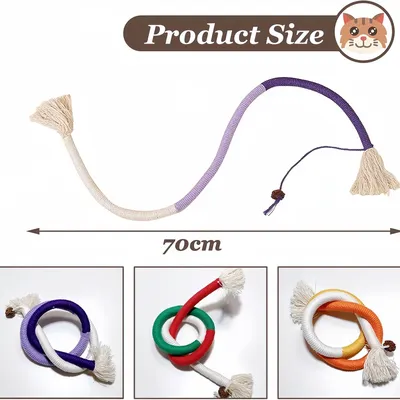 FurryFusion Lot de 3 jouets à mâcher en corde pour chat
