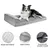 FurryFusion Panier pour chien gris avec oreiller