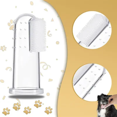 FurryFusion Lot de brosses à dents pour chien et chat