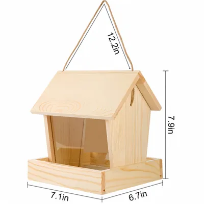 FurryFusion Mangeoires à Oiseaux en Bois pour l'extérieur