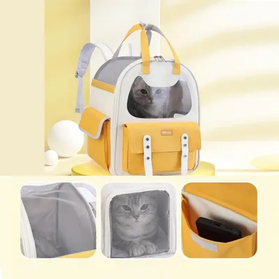 FurryFusion Mochila transportadora de mascotas
