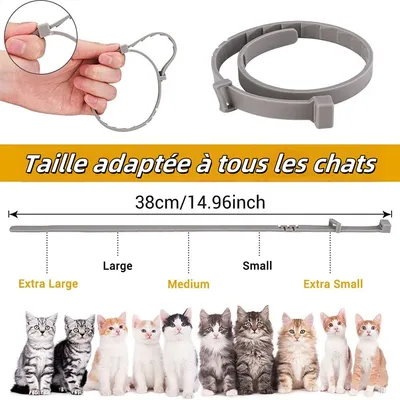 FurryFusion Collier anti-puces et anti-tiques pour  chat