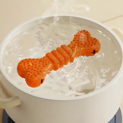 FurryFusion Jouet os perforé pour chien moyen