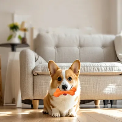 FurryFusion Os à clous mous pour chien