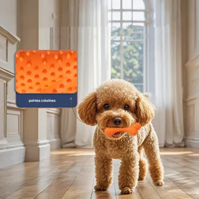 FurryFusion Os à clous mous pour chien