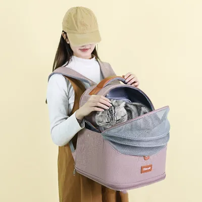 FurryFusion Sac à dos pour chat - Sac à dos extensible