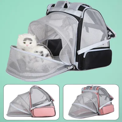 FurryFusion Sac à dos pour animaux de compagnie,extensible et pliable