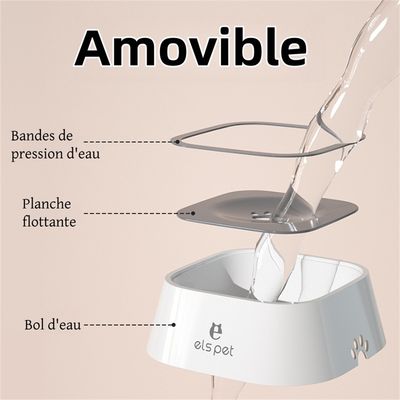 FurryFusion Fontaine à eau flottante pour animaux de compagnie