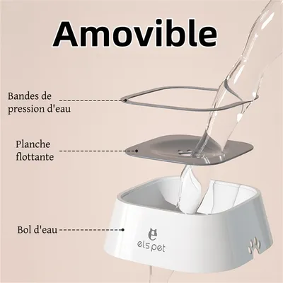 FurryFusion Fontaine à eau flottante pour animaux de compagnie