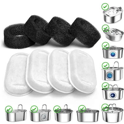 FurryFusion Filtres de fontaine à eau pour chat