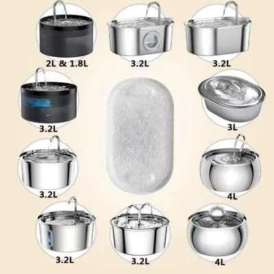 FurryFusion Filtres de fontaine à eau pour chat