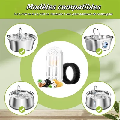 FurryFusion Filtres pour fontaine à eau chat