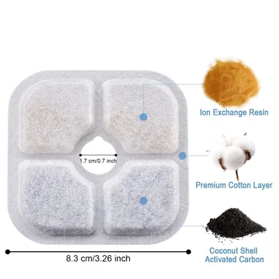 FurryFusion Filtres de fontaine à eau pour chat paquet de 12