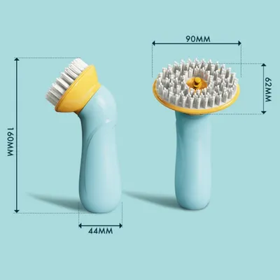 FurryFusion Brosse de bain pour animaux de compagnie à main