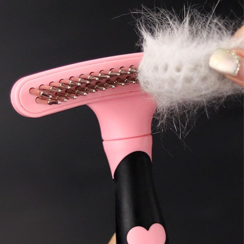 FurryFusion Peigne pour animaux de compagnie Élimine les poils et les nœuds