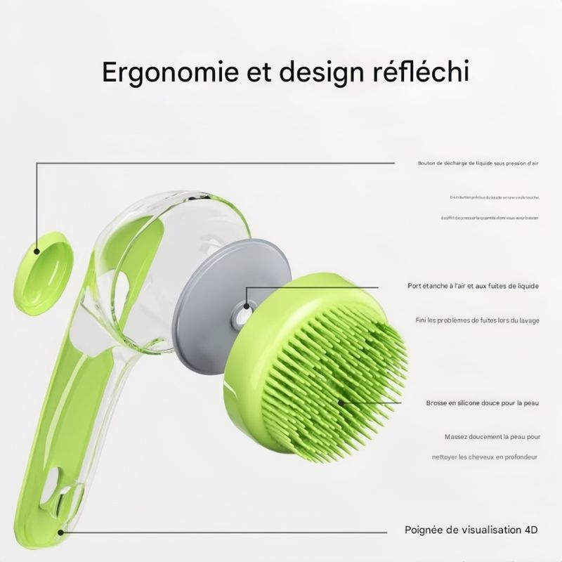 FurryFusion Douche de bain en silicone pour chien