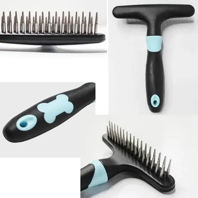 FurryFusion Peigne pour animaux de compagnie Élimine les poils et les nœuds