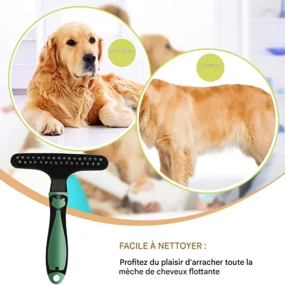 FurryFusion Peigne pour animaux de compagnie Élimine les poils et les nœuds