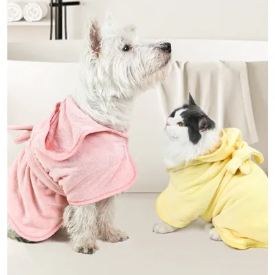FurryFusion Bata de baño para perros