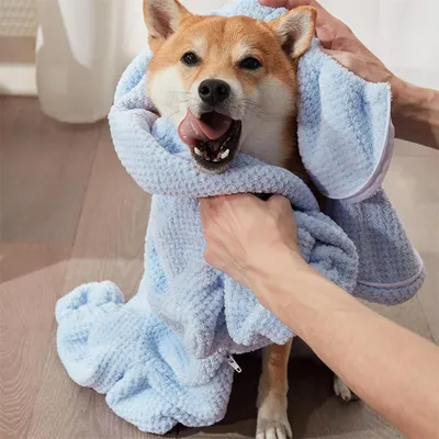 FurryFusion Bata de baño absorbente para perros
