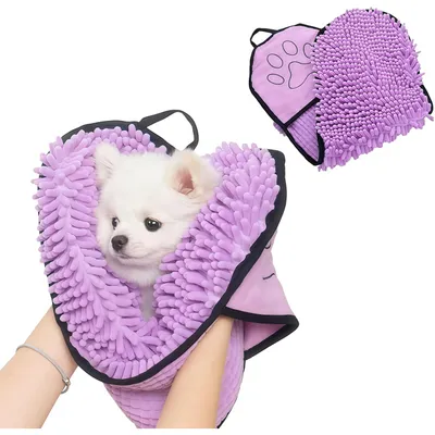 FurryFusion Toalla de baño absorbente para perros y gatos
