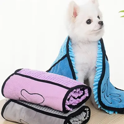 FurryFusion Serviette de Bain Absorbante pour Chiens et Chats