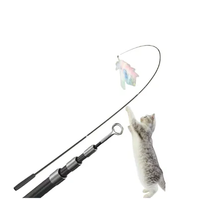 FurryFusion Bâton drôle pour chat 1,8 m