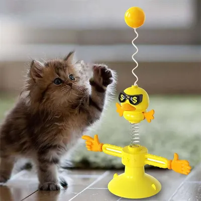 FurryFusion Jouet oiseau à ressort pour chat