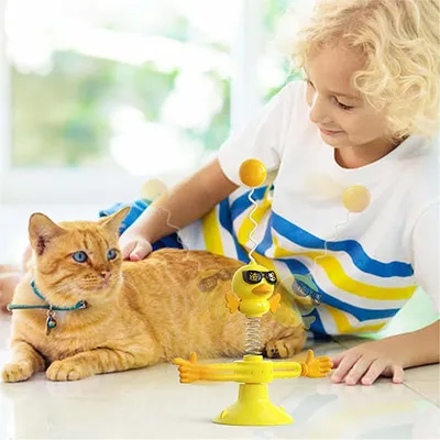 FurryFusion Jouet oiseau à ressort pour chat