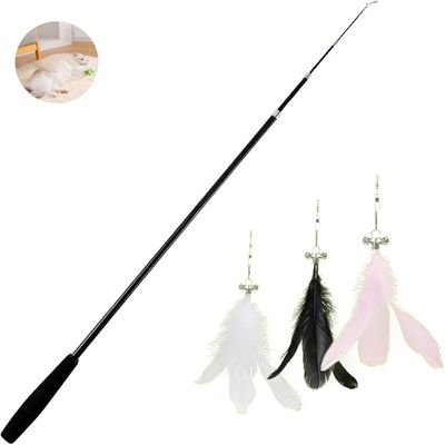 FurryFusion Bâton drôle pour chat 1,8 m Plume