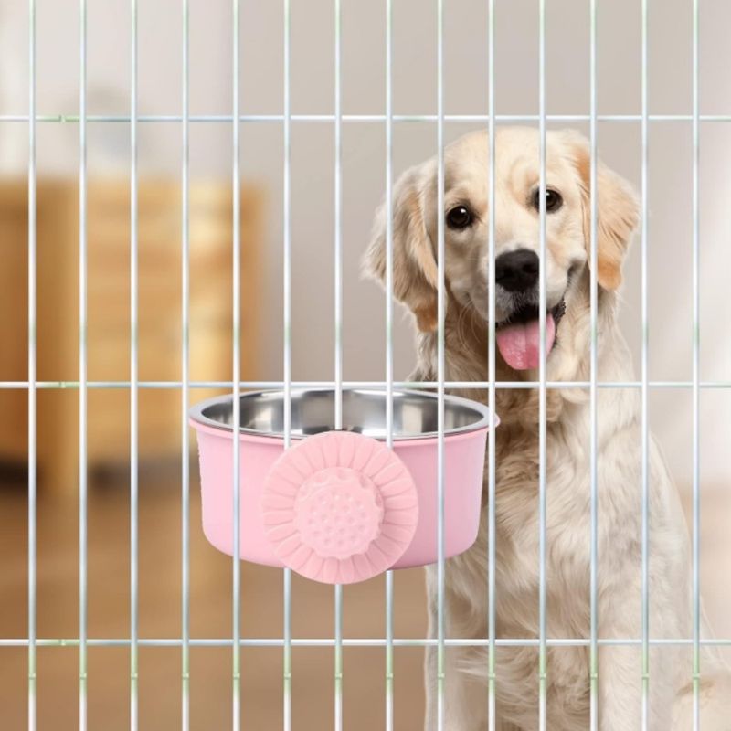 FurryFusion Gamelle amovible et suspendue en acier inoxydable pour chien