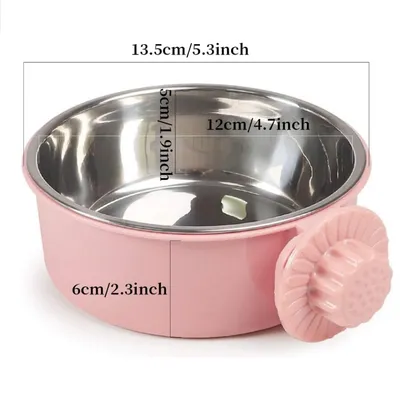 FurryFusion Gamelle amovible et suspendue en acier inoxydable pour chien