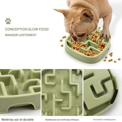 FurryFusion Gamelle anti - glouton pour chien et chat