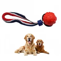 FurryFusion - Balle en Os avec Corde Élastique pour Chiens