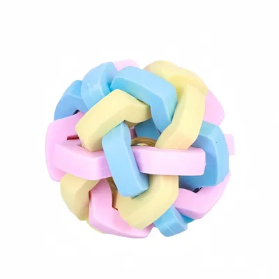 FurryFusion Jouet boule pour chien en forme de cloche colorée