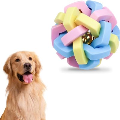 FurryFusion Jouet boule pour chien en forme de cloche colorée