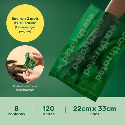 FurryFusion Sacs à crottes pour Chiens - 120 Sacs
