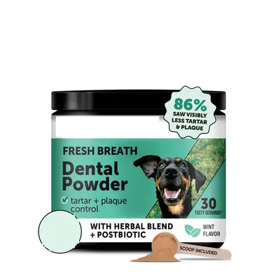 FurryFusion Poudre pour nettoyer les dents du chien