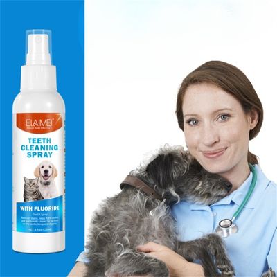 FurryFusion Spray limpiador bucal de 120 ml para perros y gatos