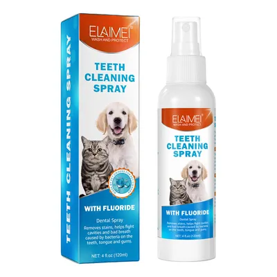 FurryFusion Spray limpiador bucal de 120 ml para perros y gatos