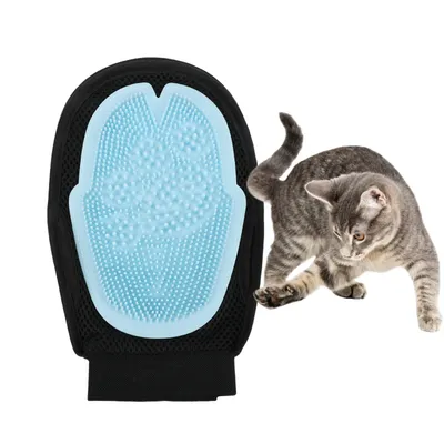 FurryFusion Guante de baño y cepillado para gatos y perros