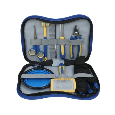 FurryFusion - Kit d'Outils de Toilettage pour Animaux (8 Pièces)