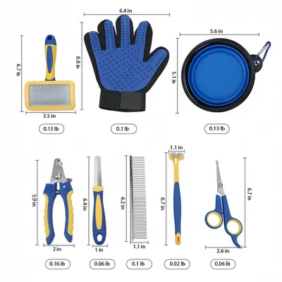 FurryFusion - Kit d'Outils de Toilettage pour Animaux (8 Pièces)