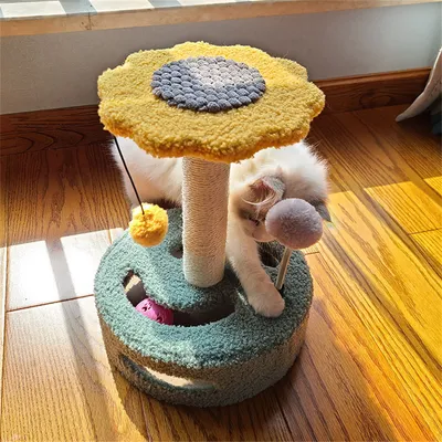 FurryFusion Arbre à Chat avec Balle Pendante