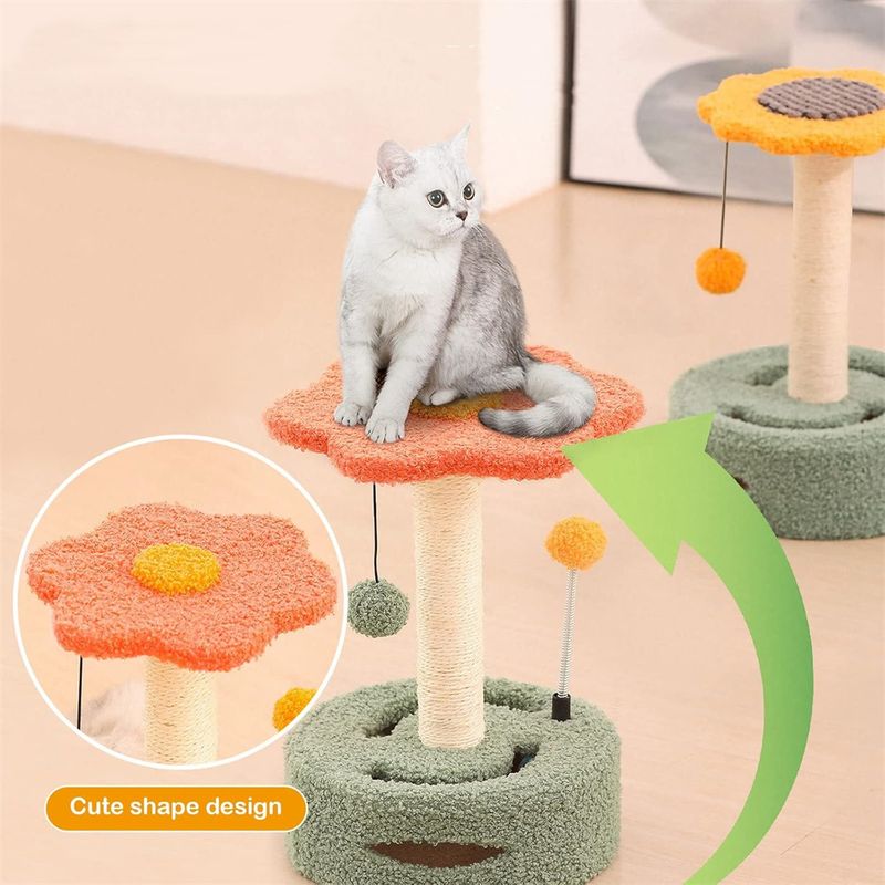 FurryFusion Arbre à Chat avec Balle Pendante