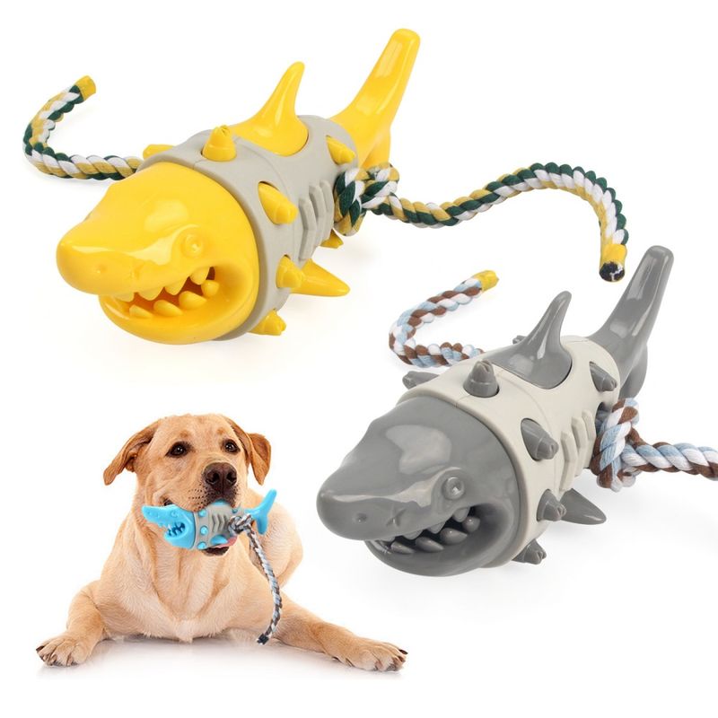 FurryFusion Jouet à mâcher en forme de requin pour chiens