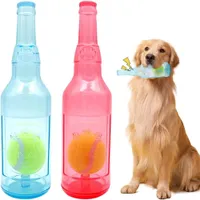 FurryFusion Juguetes de botella de TPR para perros (2 unidades)